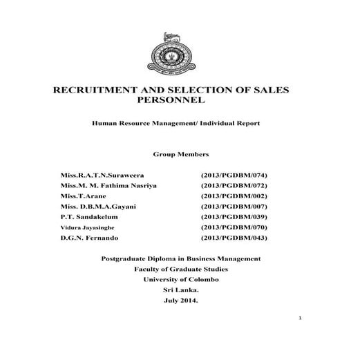 Human resource management assignment