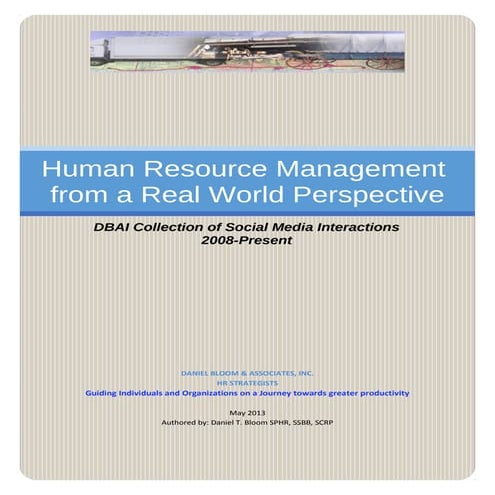 Human resource management from a real world perspective