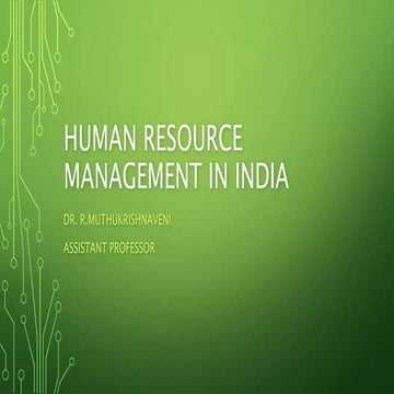 Human Resource Management In India Pptx