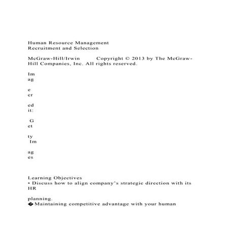 Human Resource Management    Recruitment and SelectionMc.docx