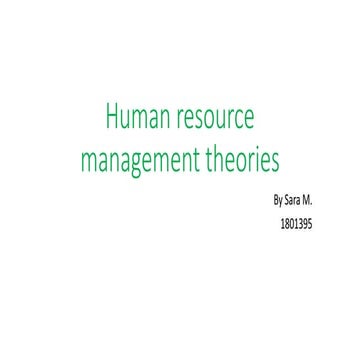 Human resource management theories