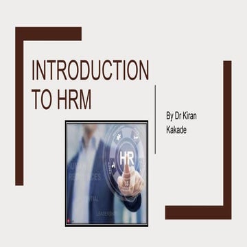 Introduction to Human Resource Management