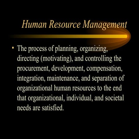 Human Resource Management material ppt for BA students