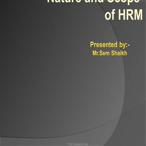 Human Resource Management