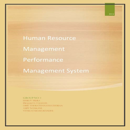 Human Resource Performance Management System