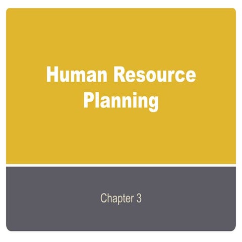 Human resource planning