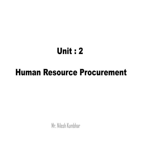 Human Resource Procurement & Job Analysis Process