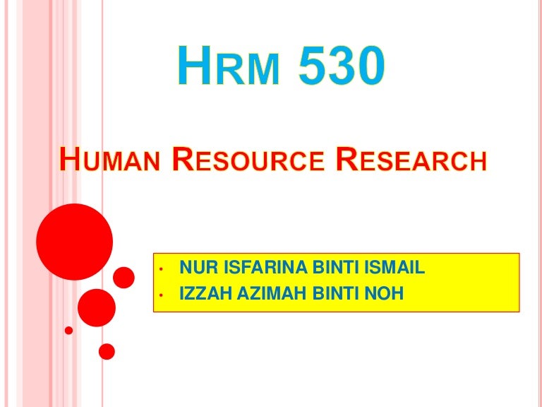 Human resource research