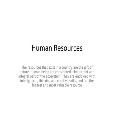 Human resources