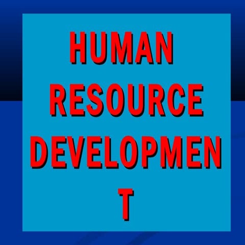 Human Resources Development- Sem Shaikh