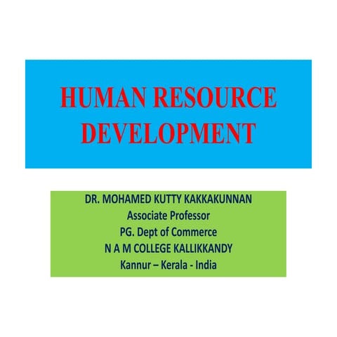 Human resources development