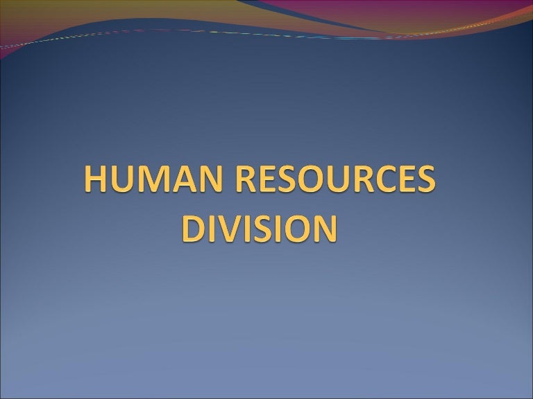Human resources division