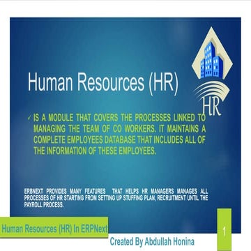ERP Human Resources Module | PDF