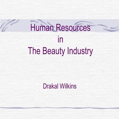 Human Resources in the beauty industry