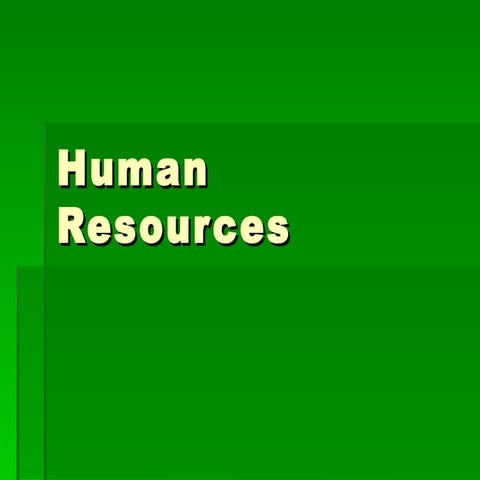 Human Resources   Personality