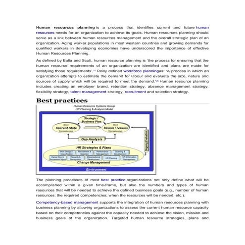 Top 5 steps of human resource planning process | PDF