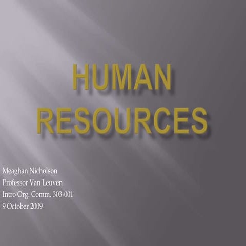 Human Resources Power Point