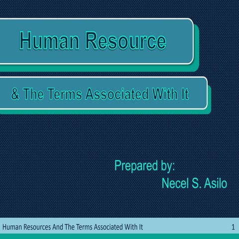 Human Resources / Related Terms