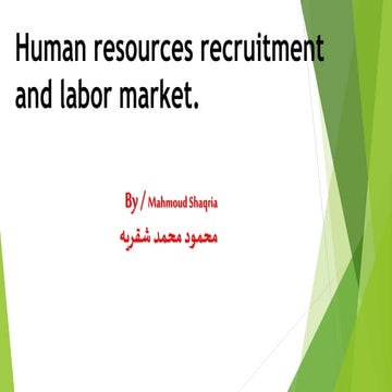 Human resources recruitment and labor market