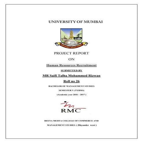 Human Resources Recruitment project balckbook.pdf