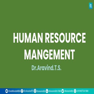 Human resource management part 1