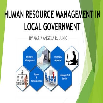Human Reosurce Managemet In Local Government
