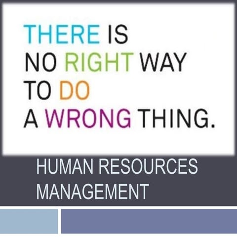 Areas of Ethics in Human Resources Management and Basic Human Rights