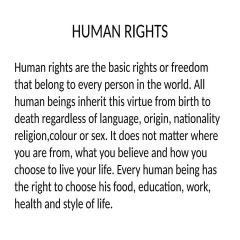 World human rights day | PPT