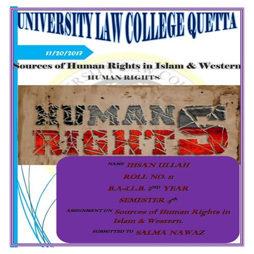 Sources of Human Rights in Islam and Western | PDF