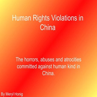 Human Rights Abuses in China