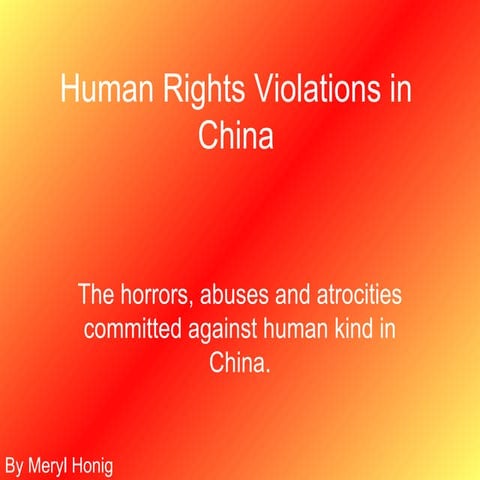 Human Rights Abuses in China