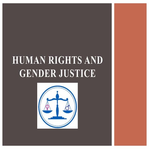 Human Rights and Gender Justice | PDF