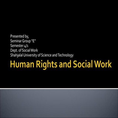 Human rights and social work