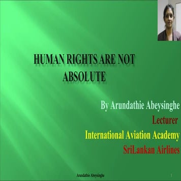 Human rights are not absolute