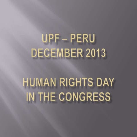 Human rights day peru | PPTX