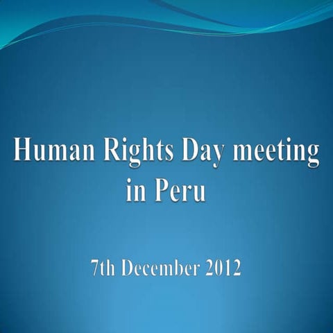 Human rights day peru | PPTX