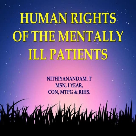 Human rights for mentally ill persons