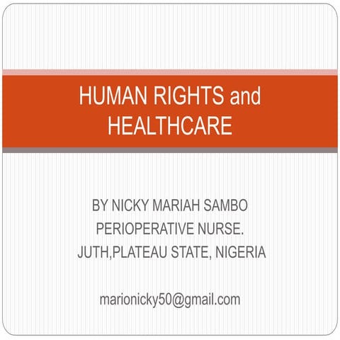 Human rights in healthcare industry