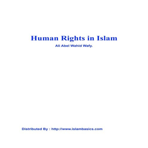 Human rights in islam | PDF