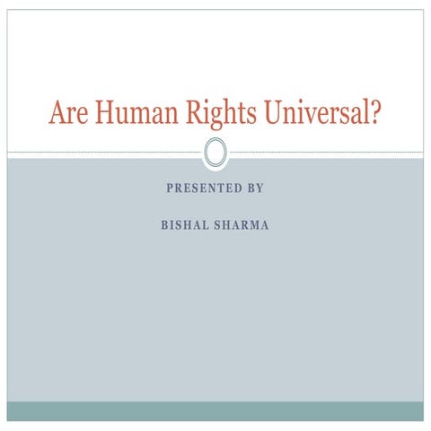 Universality of Human Rights
