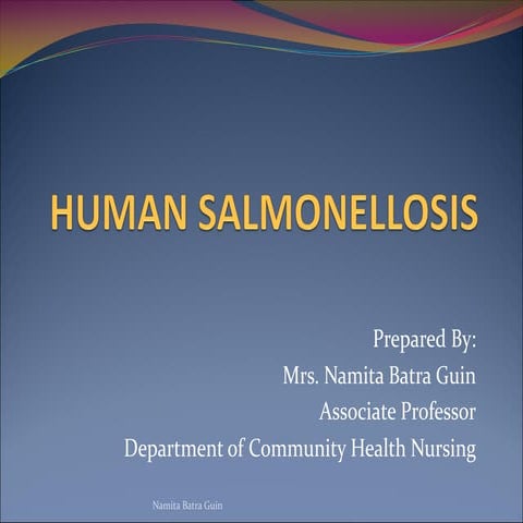 Human salmonellosis