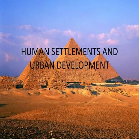 Human settlements and urban development lesson