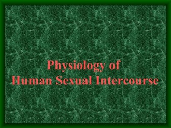 Human sexual intercourse