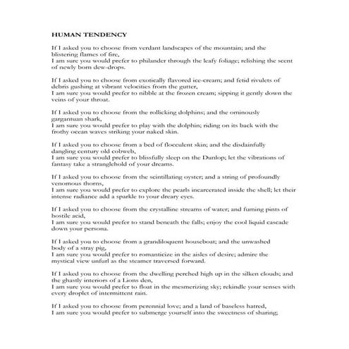 Human Tendency | DOC