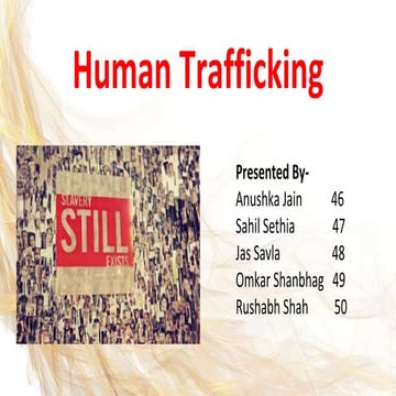Human trafficking