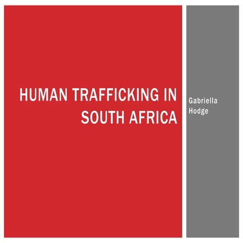 Human trafficking ppt