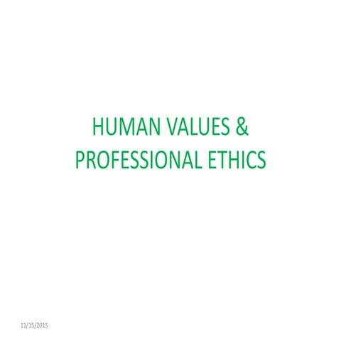Humanvalues professional ethics