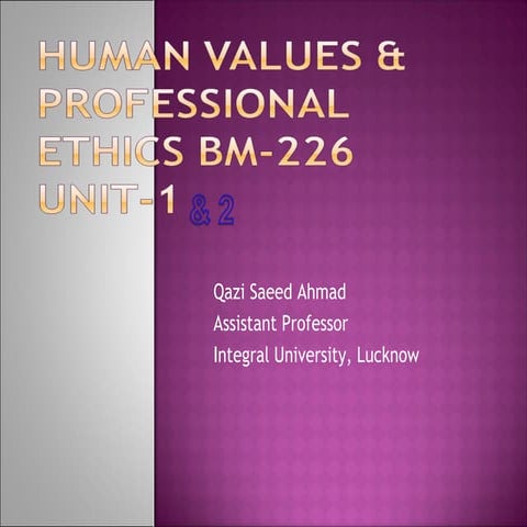Human values &amp; professional ethics bm 226
