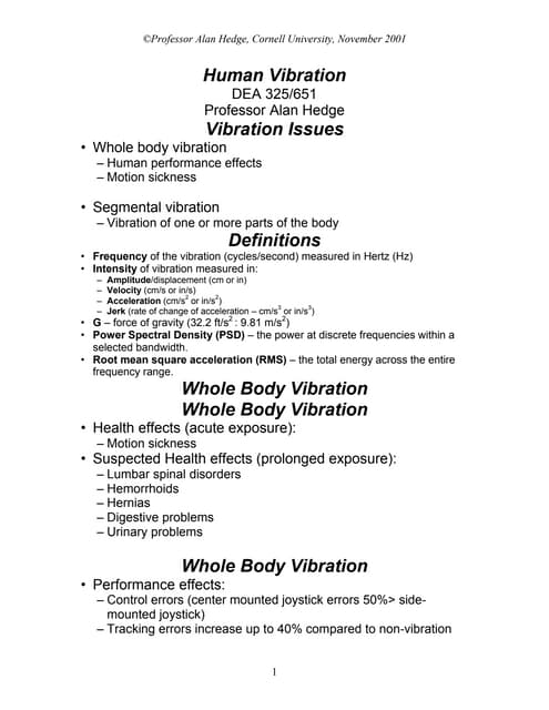 Human vibration