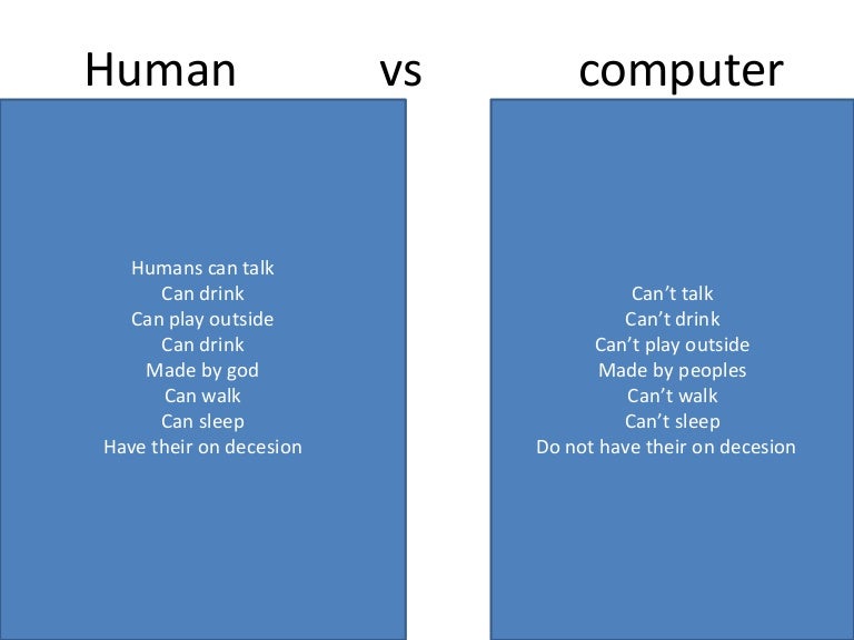 Human vs computer